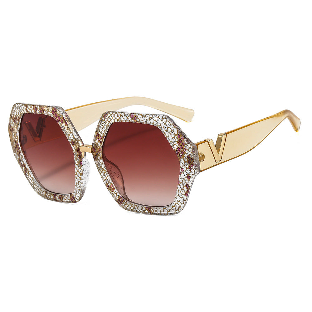 Damen elegante Sonnenbrille mit funkelndem Rahmen Brehn