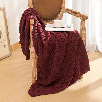 Texturiertes Strickwurfdecke