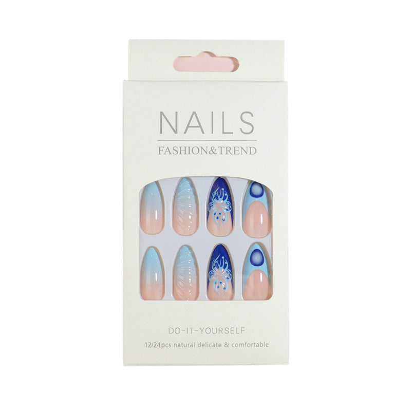 DIY Künstlerischer Press-On Nail Set Brehn
