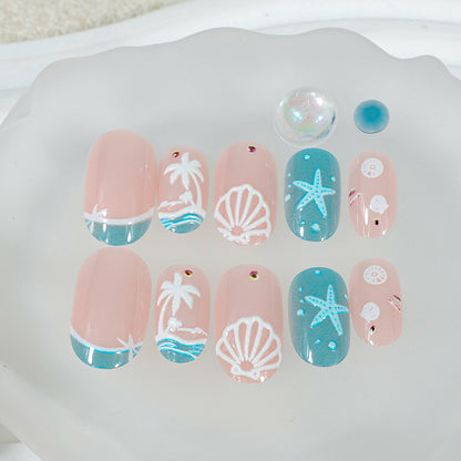 Kunstnagelset mit maritimen Details Brehn