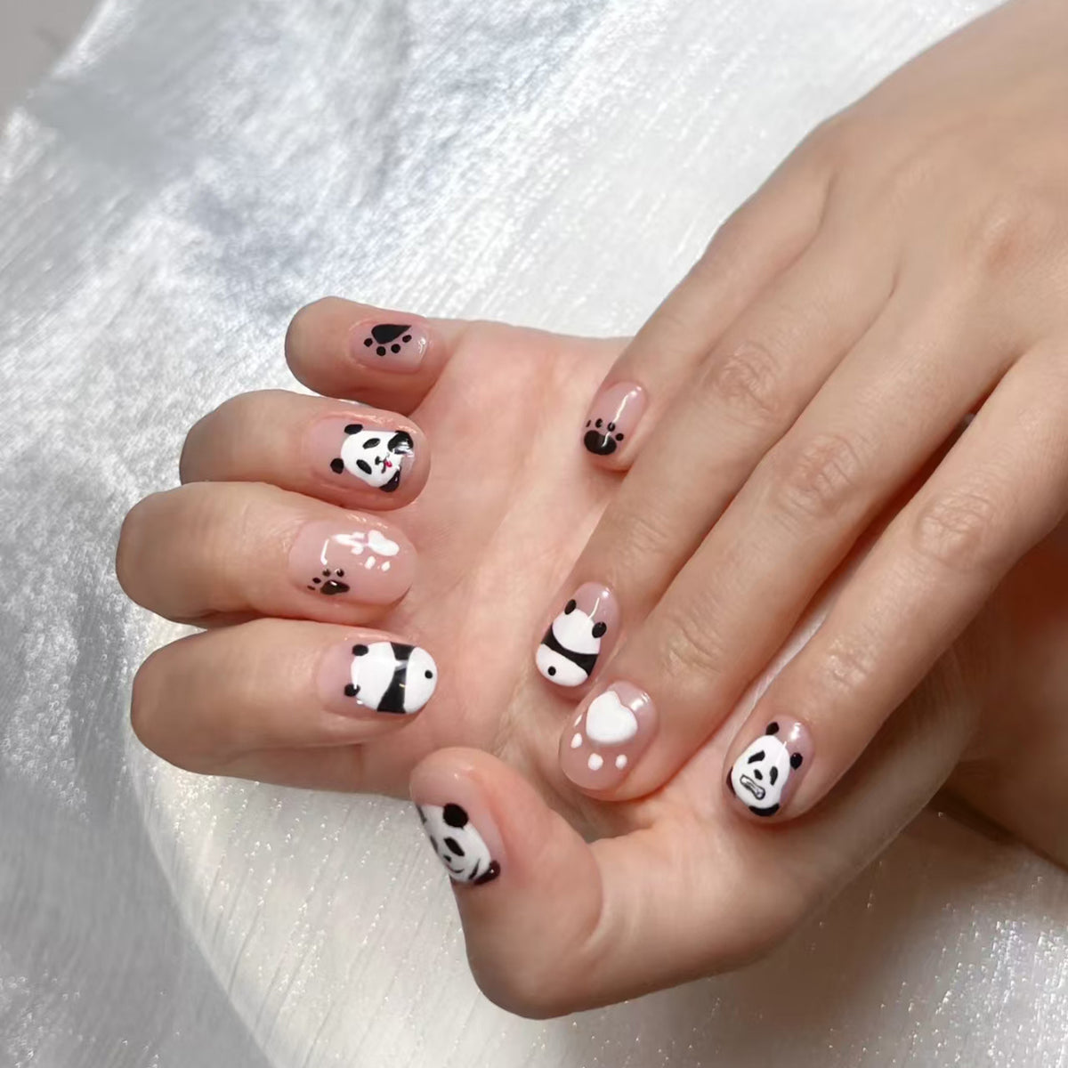 Kreatives Panda-Themen-Nagelkunst-Set