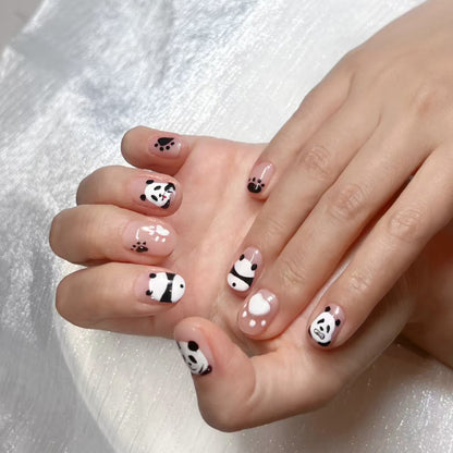 Kreatives Panda-Themen-Nagelkunst-Set