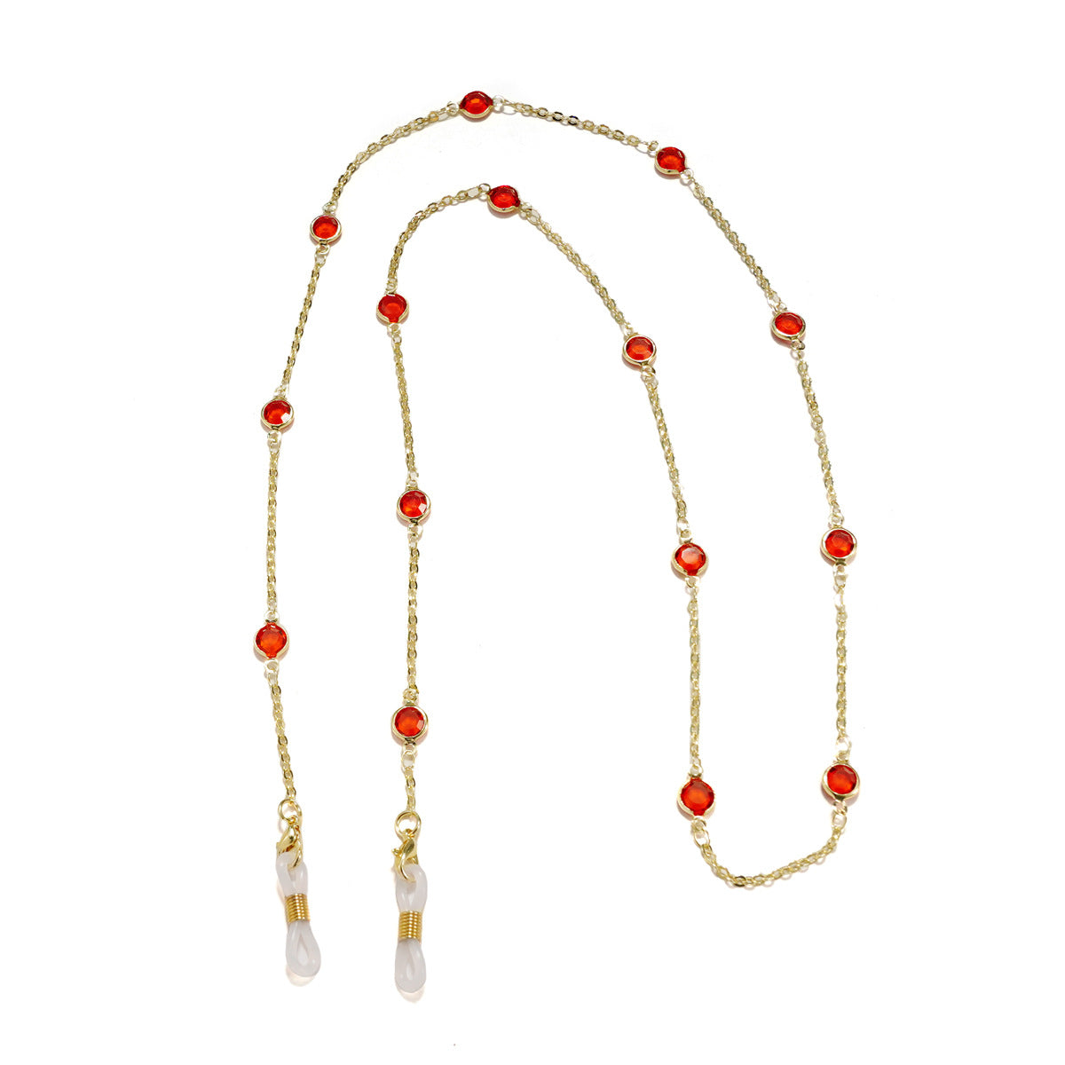 Elegante, mit Kristallen verzierte Brillen-Kette Brehn