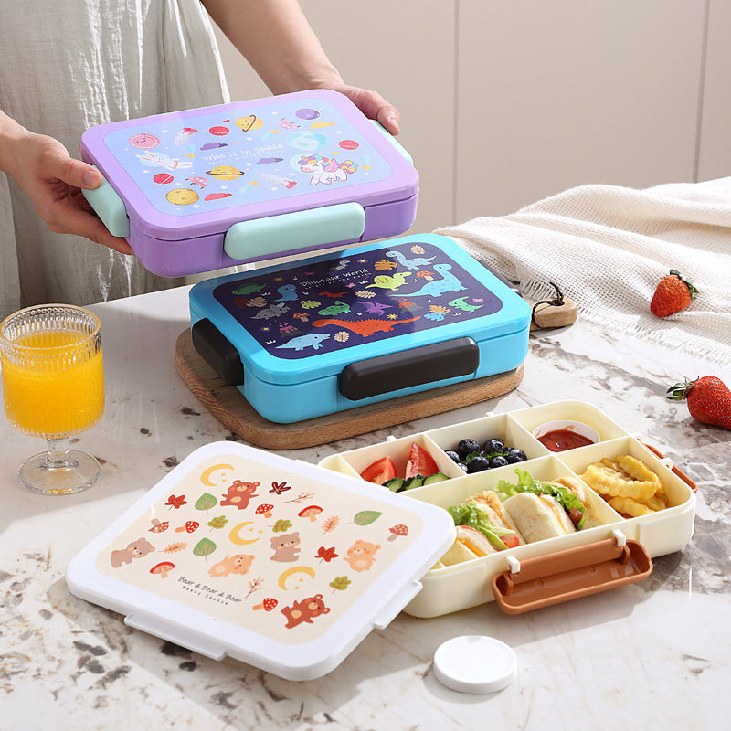 Verspielt tierisch inspiriertes Lunchbox mit sicherem Verschluss