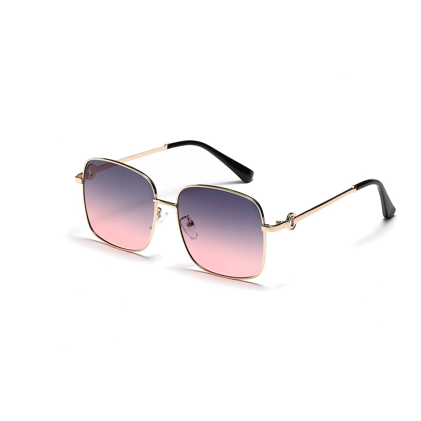 Damen elegante quadratische Sonnenbrille mit hochwertigem Metallrahmen Brehn