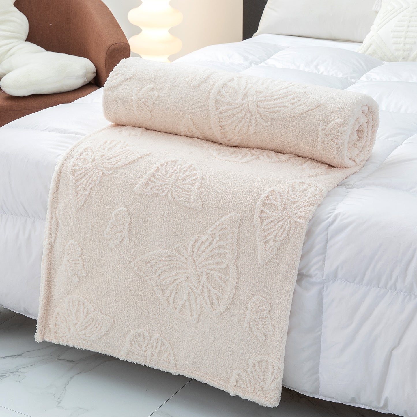 Damen Cozy Mischgewebe Decke Brehn