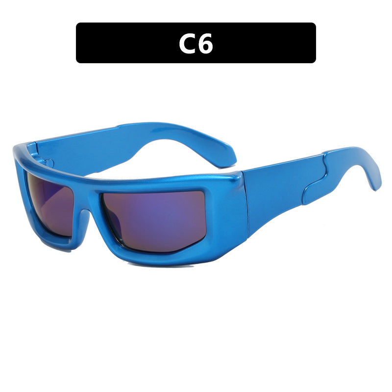 Damen sportliche Sonnenbrille mit breitem Rahmen und polarisierten Gläsern Brehn