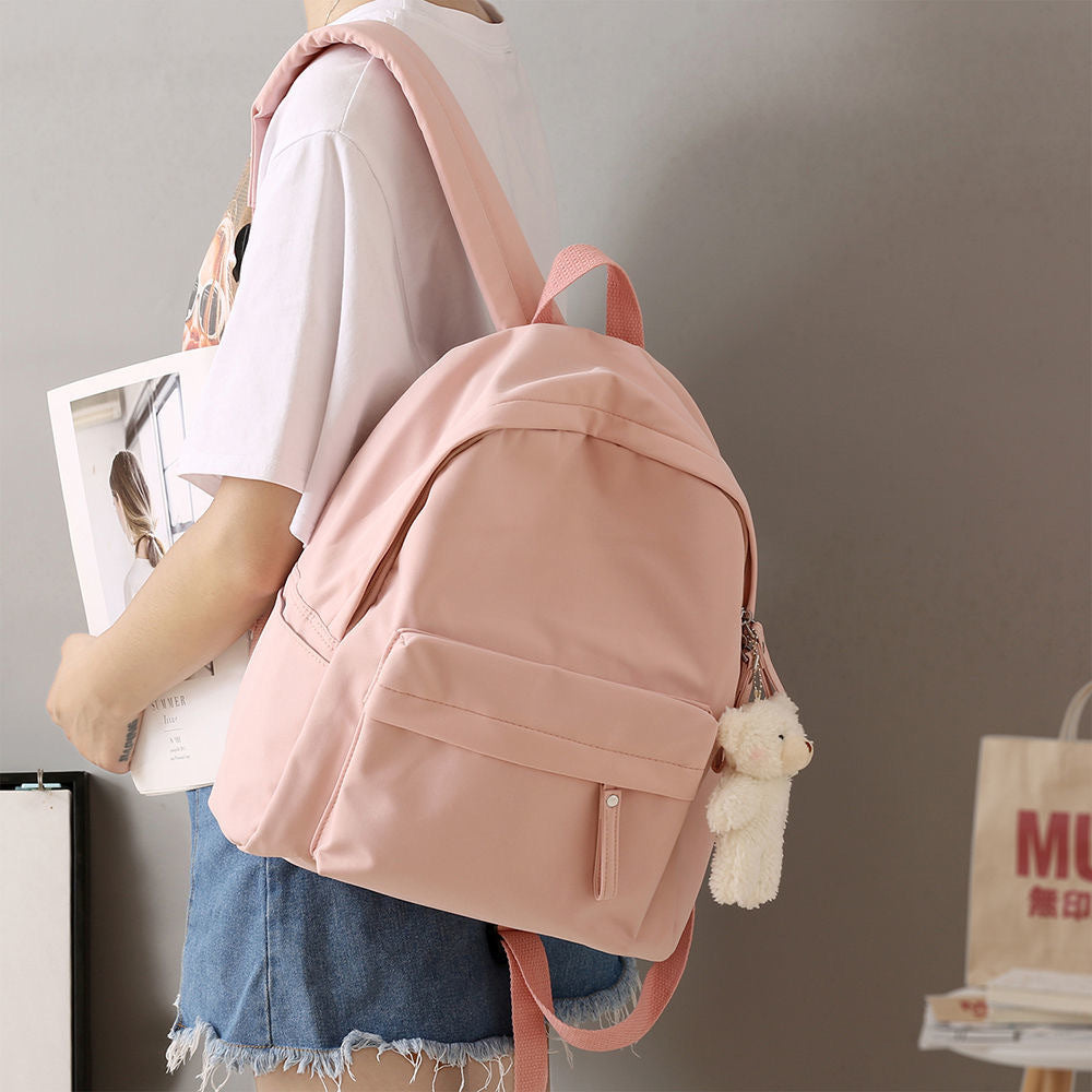 Casual Rucksack mit Plüsch-Schlüsselanhänger Brehn
