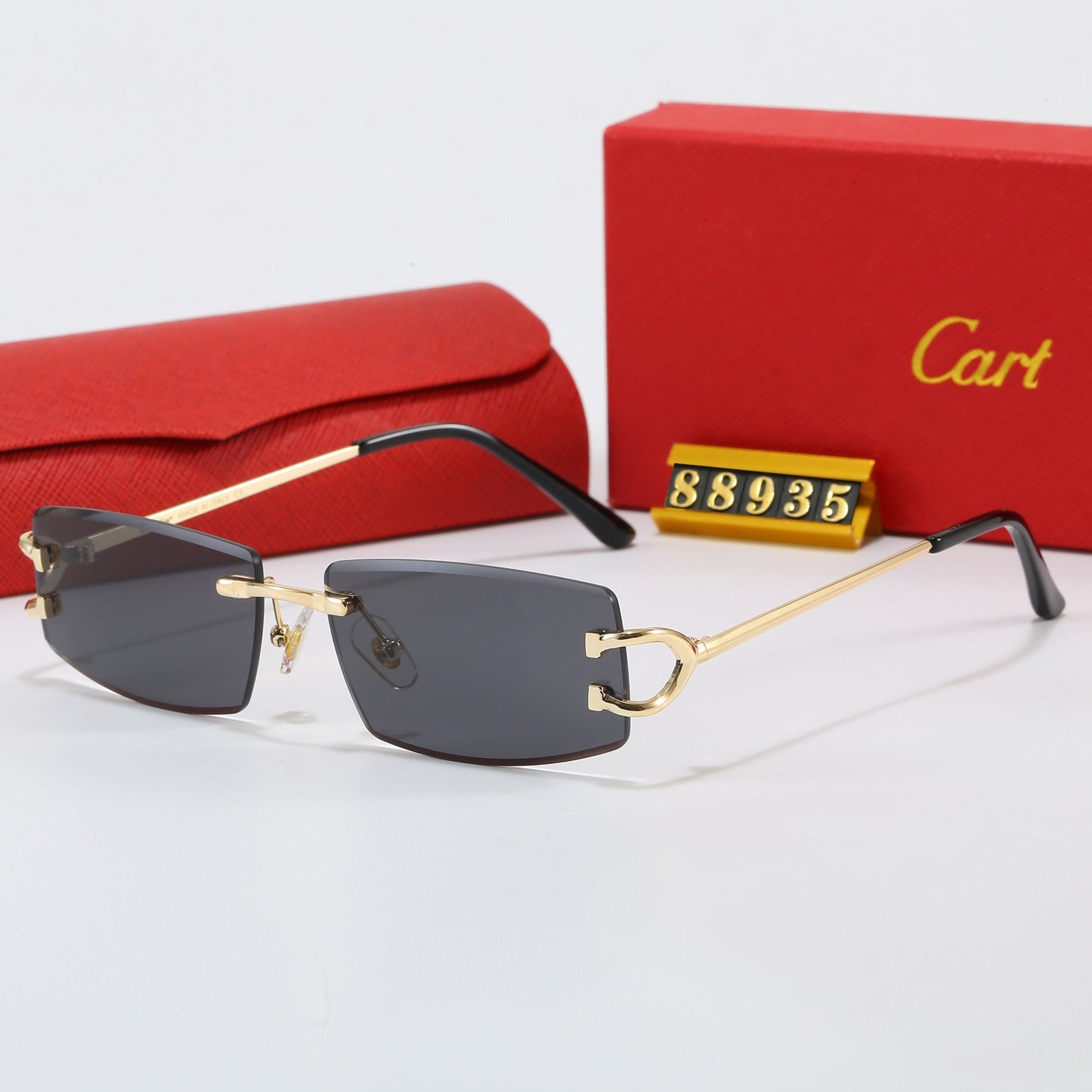 Damen Elegante Minimalistische Sonnenbrille mit einzigartigen Metalldetails Brehn