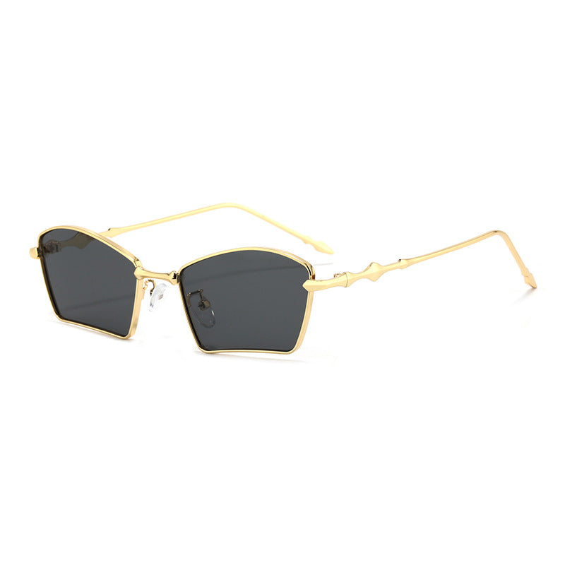 Damen trendige Sonnenbrille mit geometrischem Rahmen und gradienten Gläsern Brehn