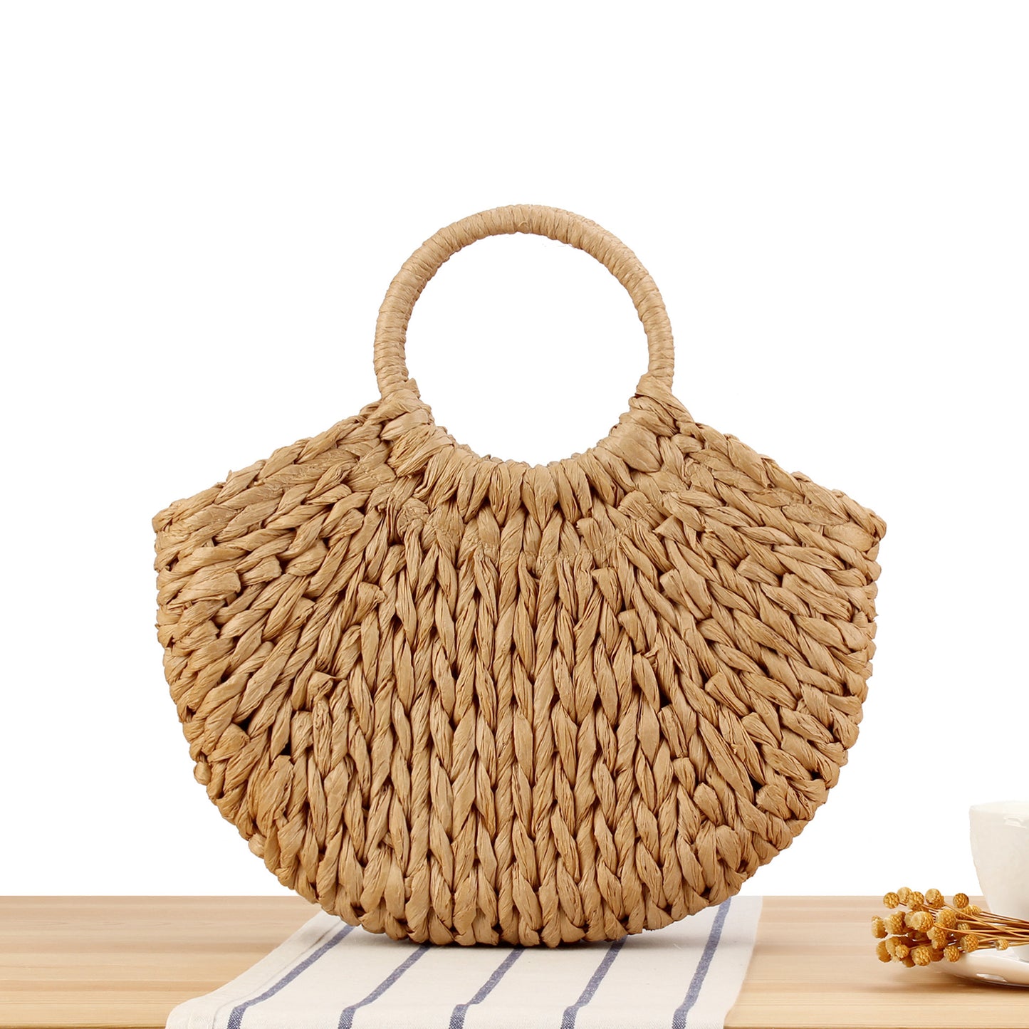 Handgeknüpfte Korbtasche mit Einzigartigem Design Brehn