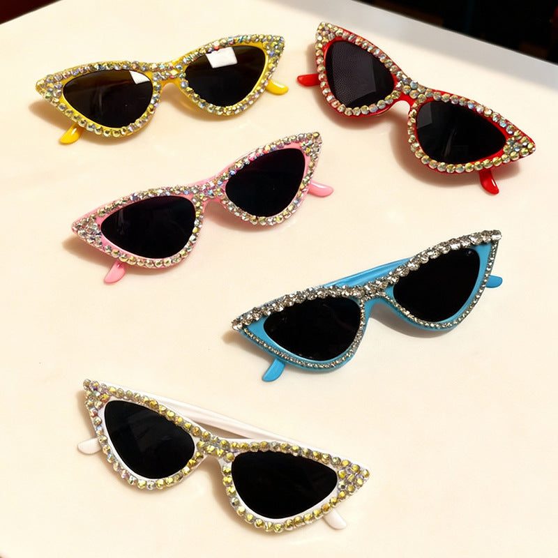 Glamouröse mit Strass veredelte Cat-Eye-Sonnenbrille Brehn