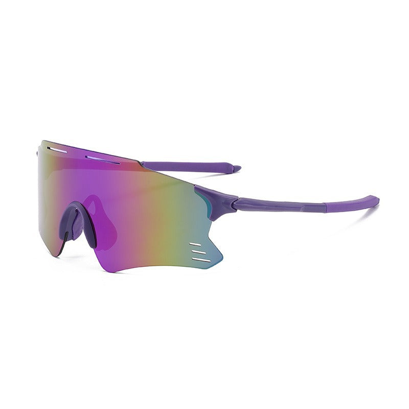 Unisex nan sportliche Sonnenbrille mit einteiligem Visier polarisierte Gläser rutschfester Nasenauflage Brehn