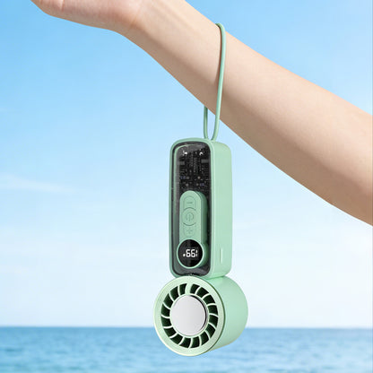 Damen tragbarer Handventilator mit LED-Display und digitaler Akkustandsanzeige Brehn