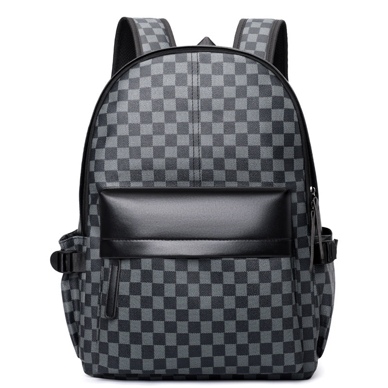 Stylische Schachbrettmuster-Rucksack