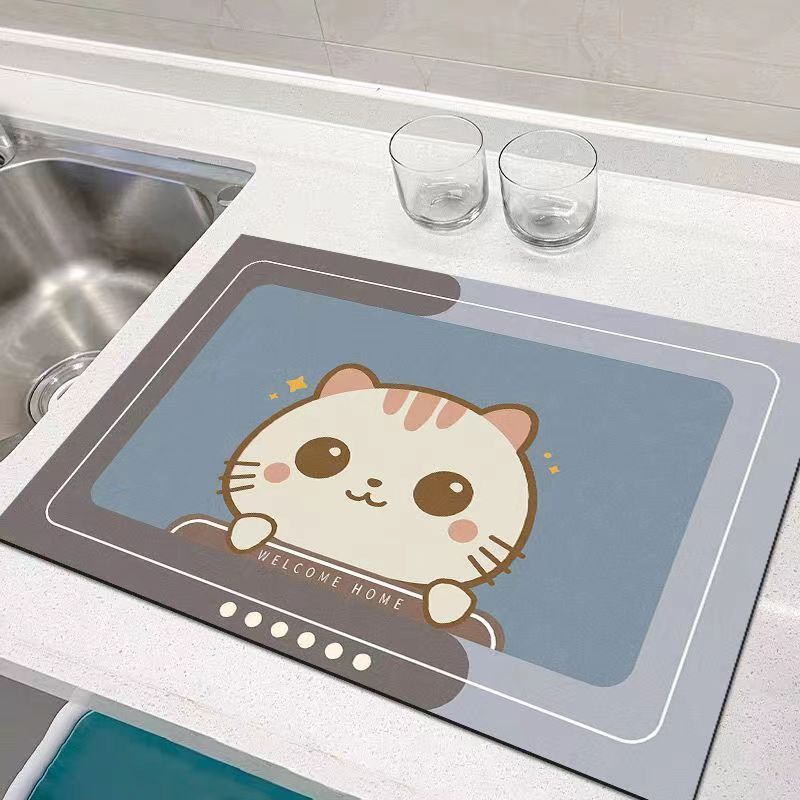 Cartoon Cat Küchenmatte