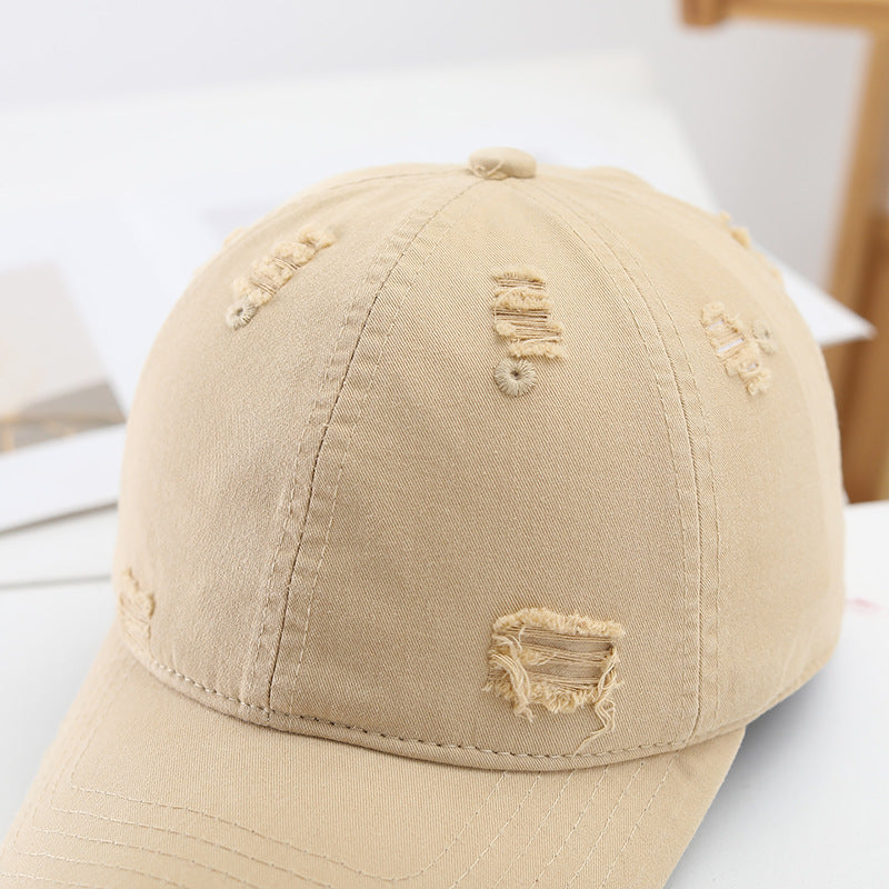 Damen modische Destroyed-Basecap mit verstellbarem Riemen Brehn