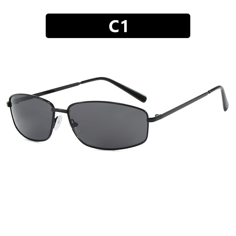 Damen sportliche Sonnenbrille mit modischem Metallschutz Brehn