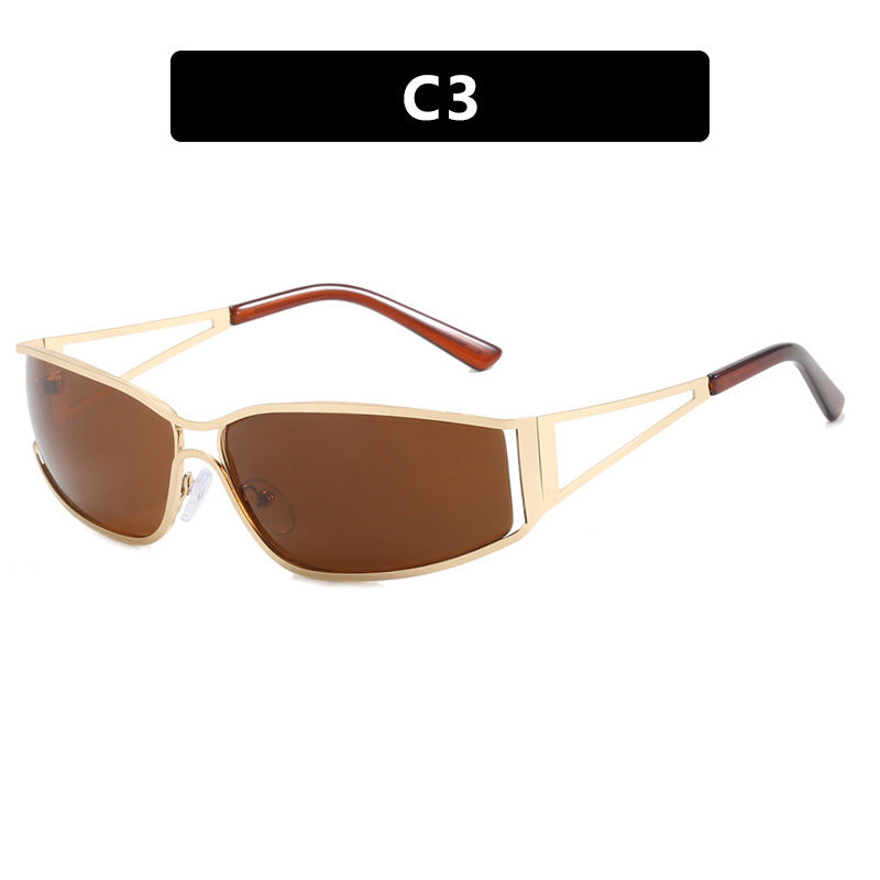Damen sportliche Sonnenbrille im futuristischen Stil Brehn
