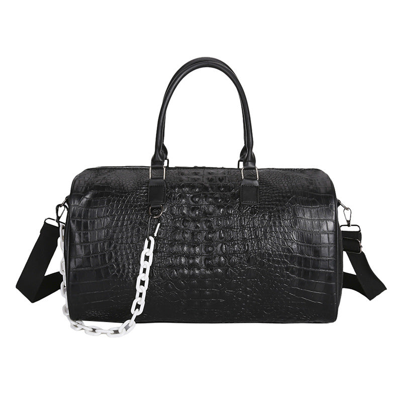 Krokodil-texturiertes luxuriöses Reise-Duffle-Bag Brehn