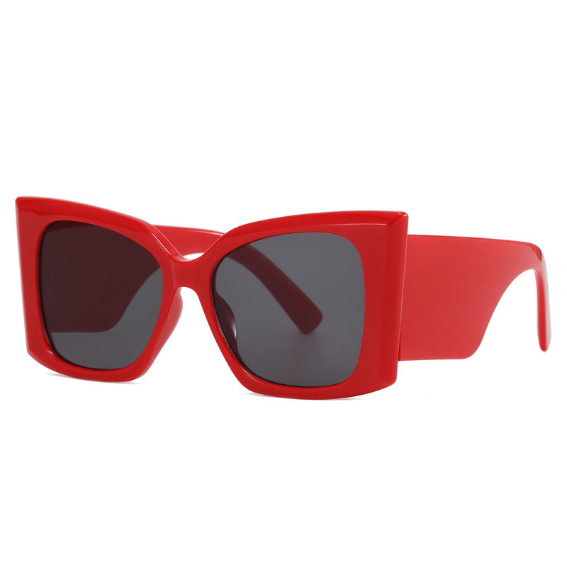 Damen modische Oversized-Sonnenbrille mit geometrischem Rahmen Brehn