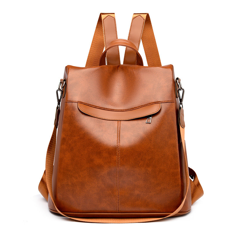 Vielseitiger Strukturierter Leder Rucksack Brehn