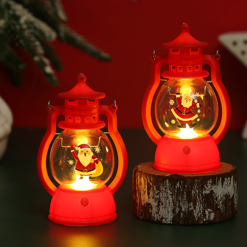 Dekorative Weihnachtslaterne mit Weihnachtsmann-Motiv Brehn