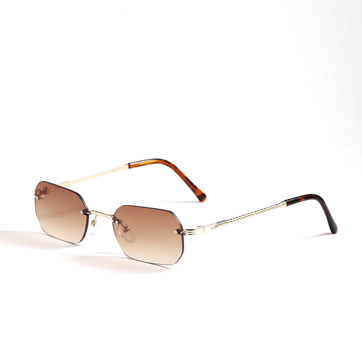 Damen geometrische Sonnenbrille mit filigranem Metallrahmen Brehn