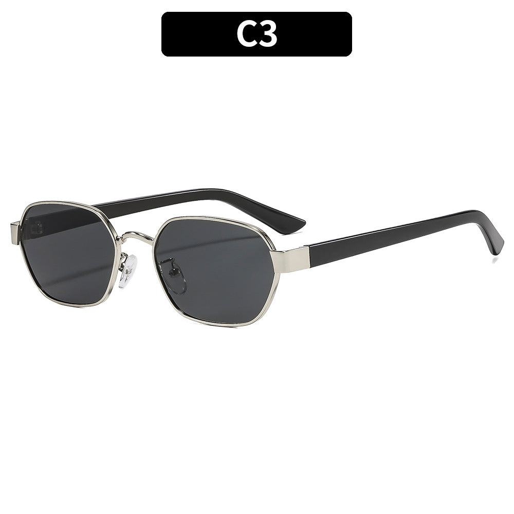 Upscale Geometrische Quadratische Sonnenbrille