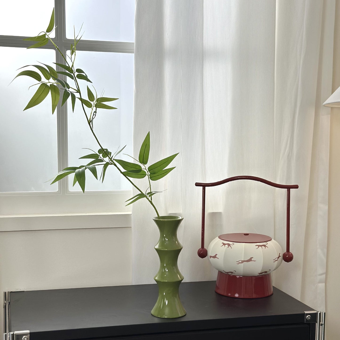 Retro Keramik Bambus Vase
