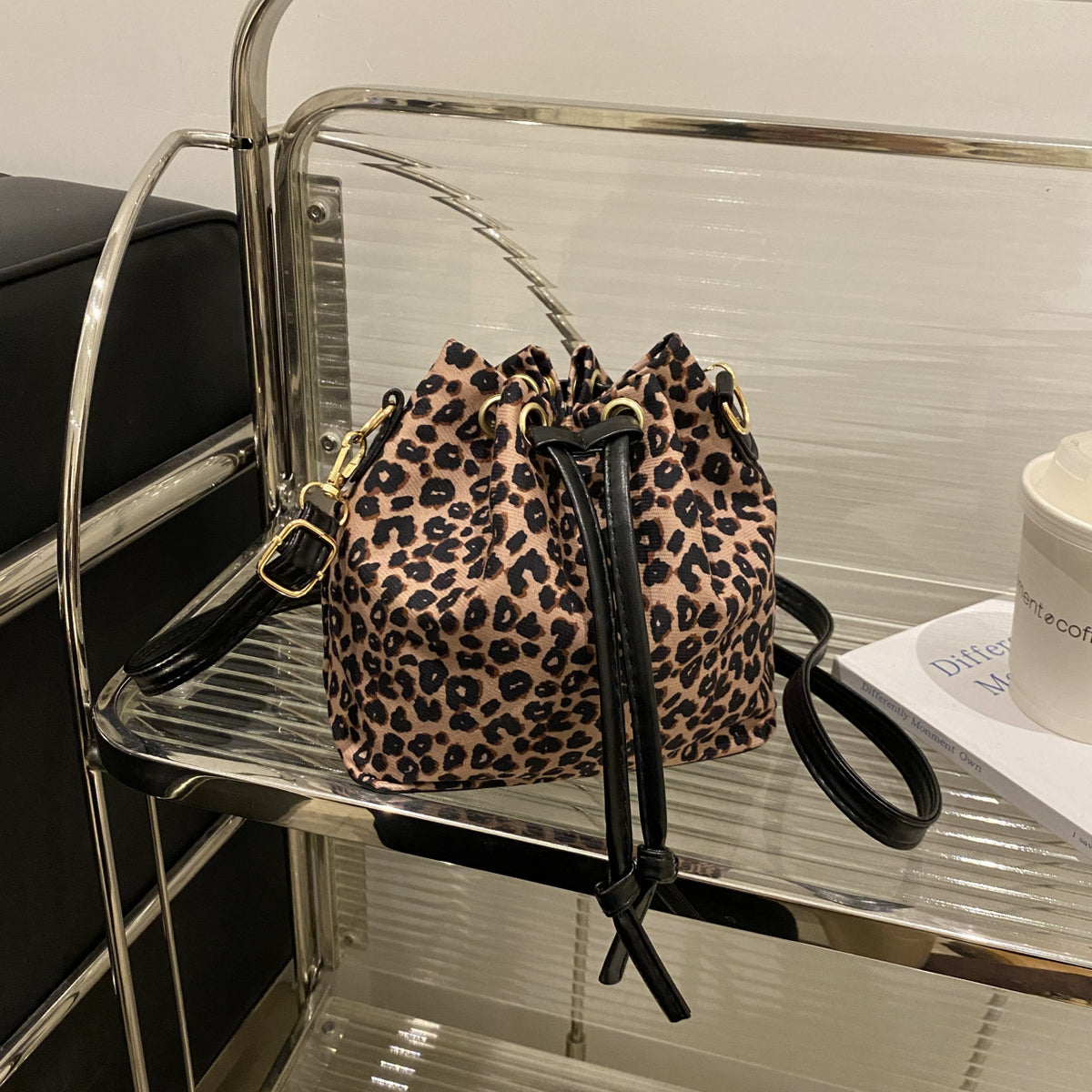 Stylische Leopardenmuster Eimer Tasche