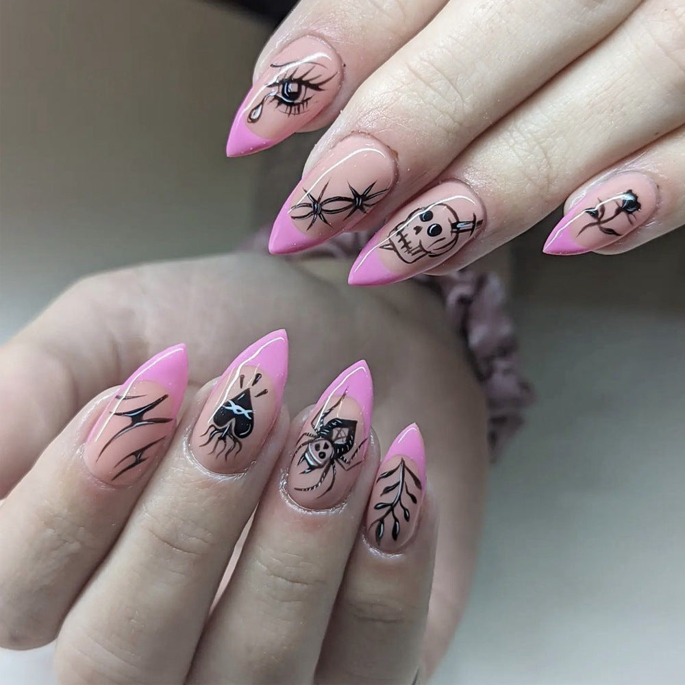 Halloween-Themed Gelenkige Press-On Nägel Brehn