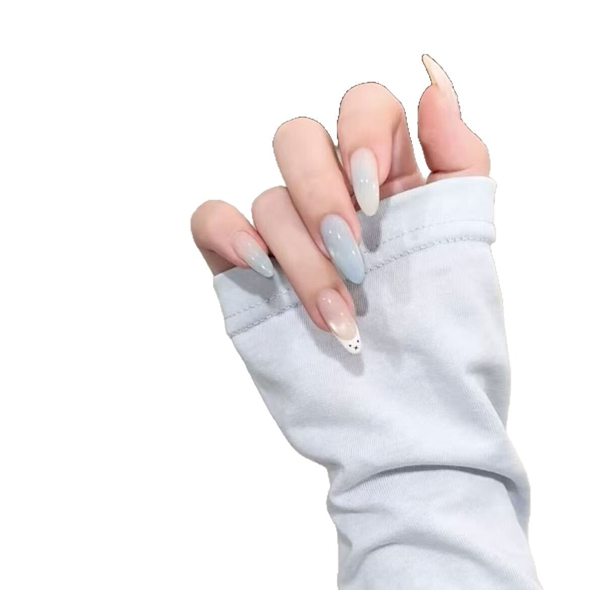 Elegante Ombre Druck-Nagelset Brehn
