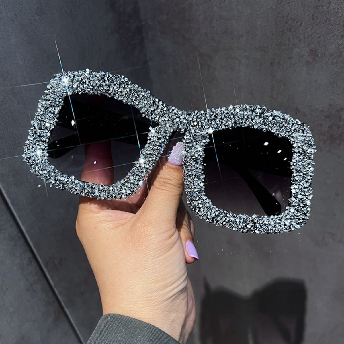 Damen Sonnenbrille mit funkelndem Strassrahmen Brehn