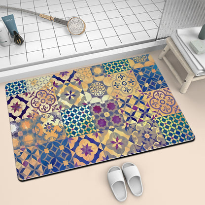 Bunte geometrische Muster Badmatte Brehn