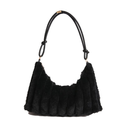 Luxuriöse Kunstfell Hobo-Tasche Brehn