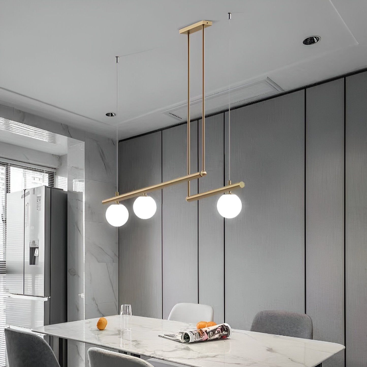 Brehn | Nordic Glass Linear Luxus Pendelleuchte
