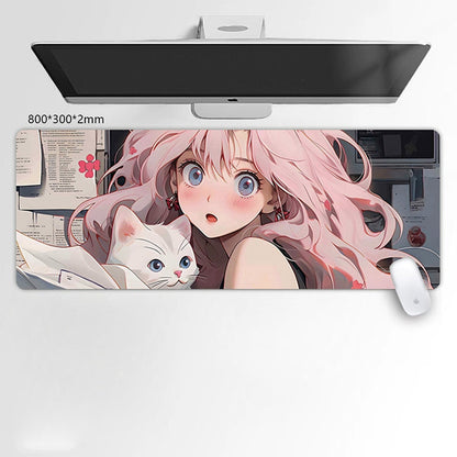 Anime-inspirierte große Schreibtisch-Mauspad