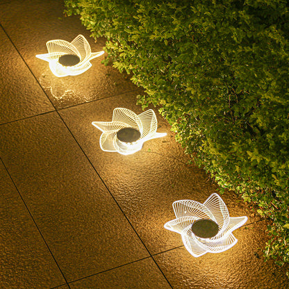 Dekorative Solar-Acryl-Blüten-Gartenstecker LED-Wegeleuchte Brehn