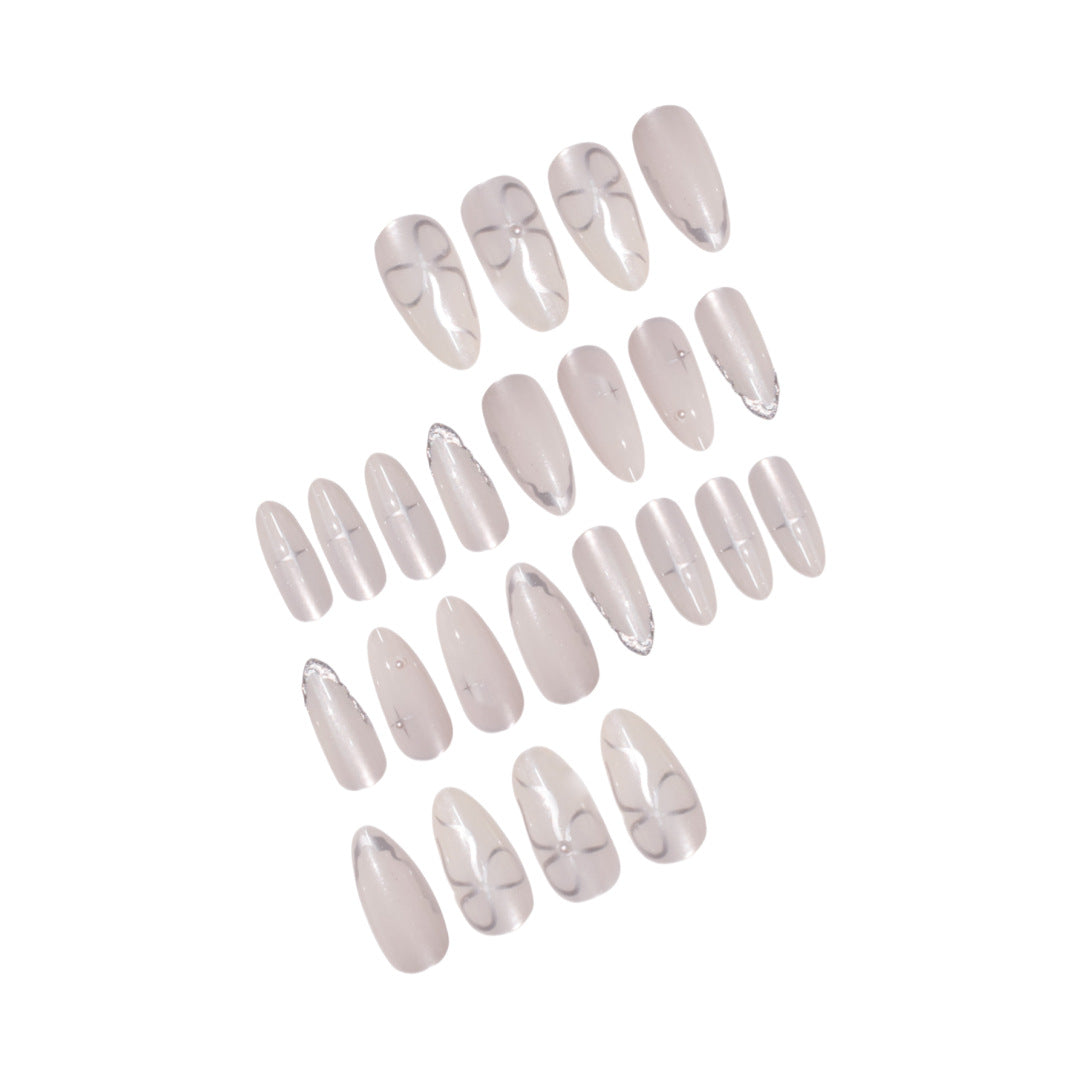 Elegante Stiletto Press-On Nagelkunst mit glänzendem Finish Brehn