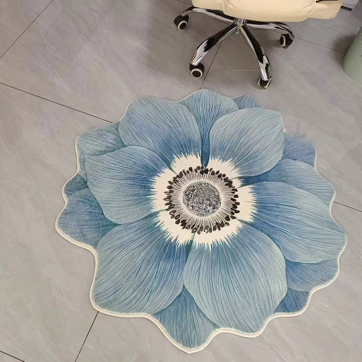 Blumenförmiger Teppich