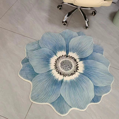 Blumenförmiger Teppich