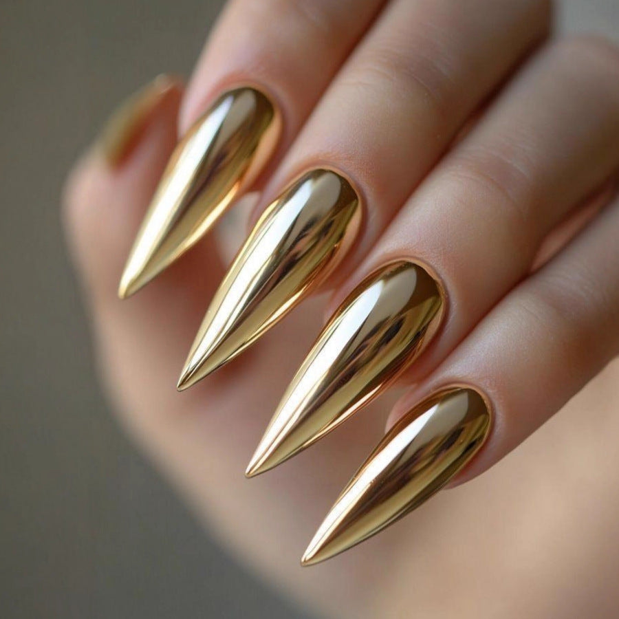 Elegante und Glänzende Stiletto-Kunstnägel Brehn