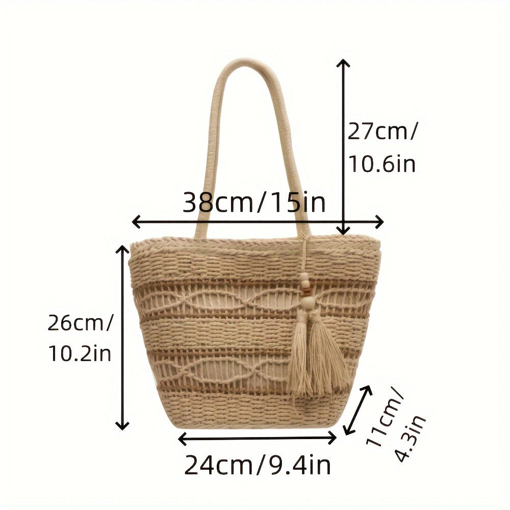 Handtasche Aus Handgewebtem Naturmaterial Brehn