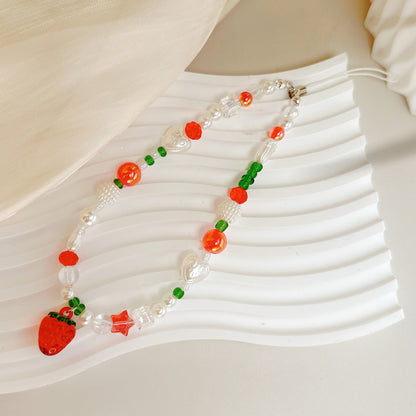 Perlenfrucht Charm Brille Kette Brehn