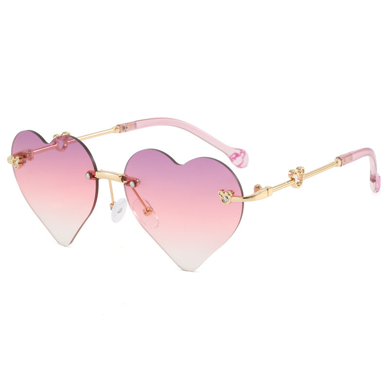 Damen Herzförmige Sonnenbrille mit verspiegelten Gläsern Brehn