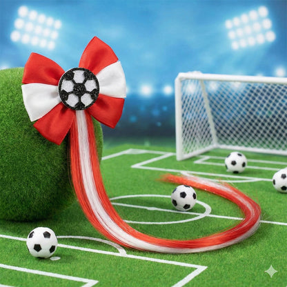 Fußball-Themen-Haarbow-Clip Brehn