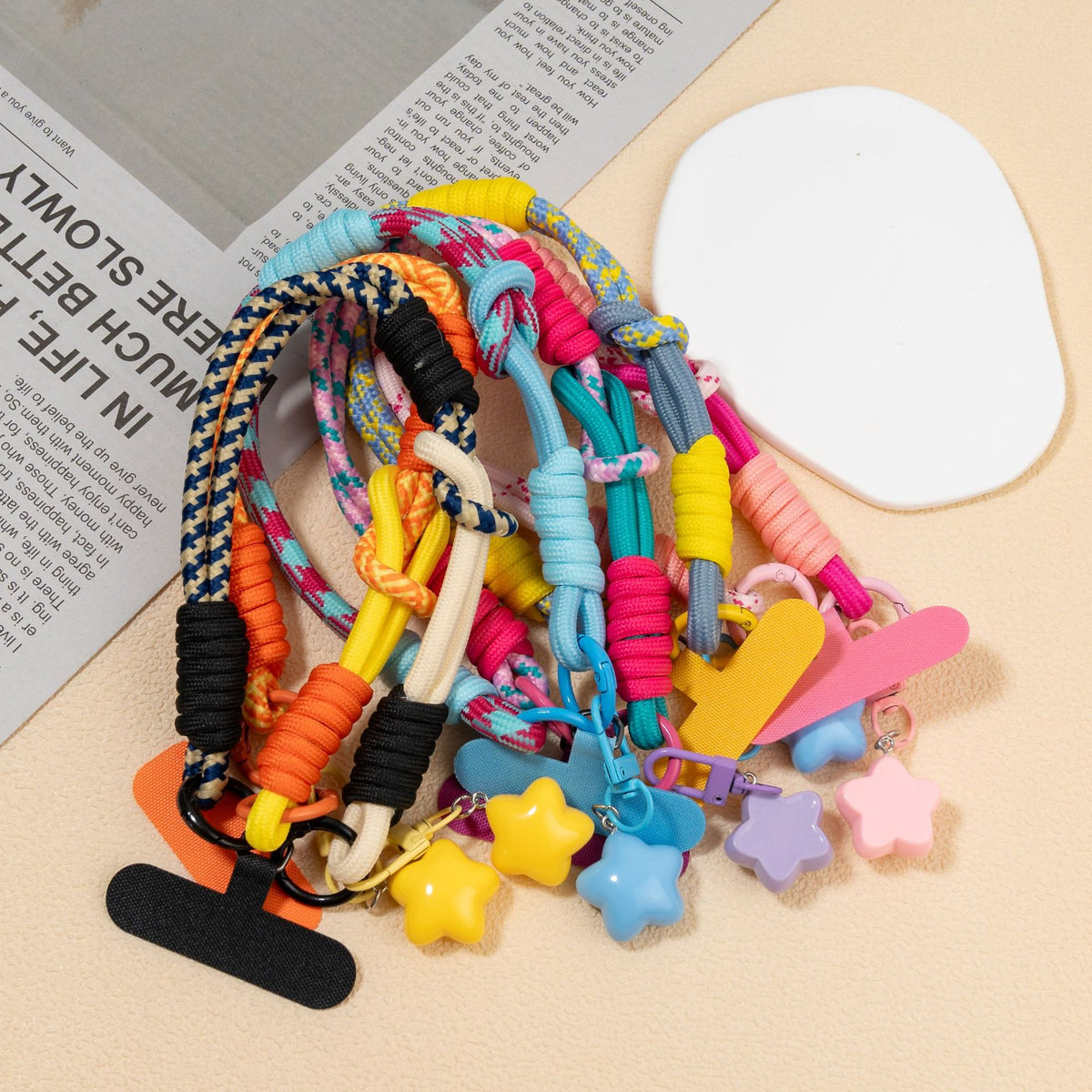Farbenfrohes Paracord Schlüsselband Brehn