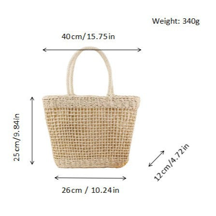 Handgefertigte Basttasche mit Feiner Struktur Brehn