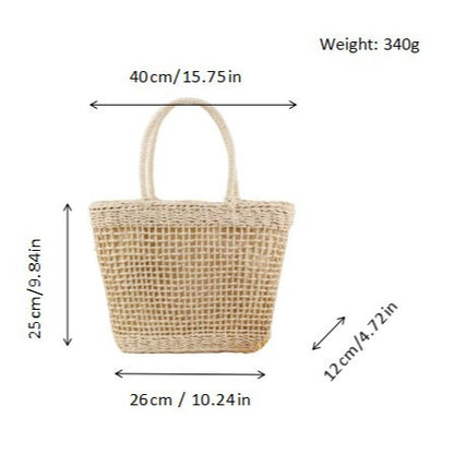 Handgefertigte Basttasche mit Feiner Struktur Brehn